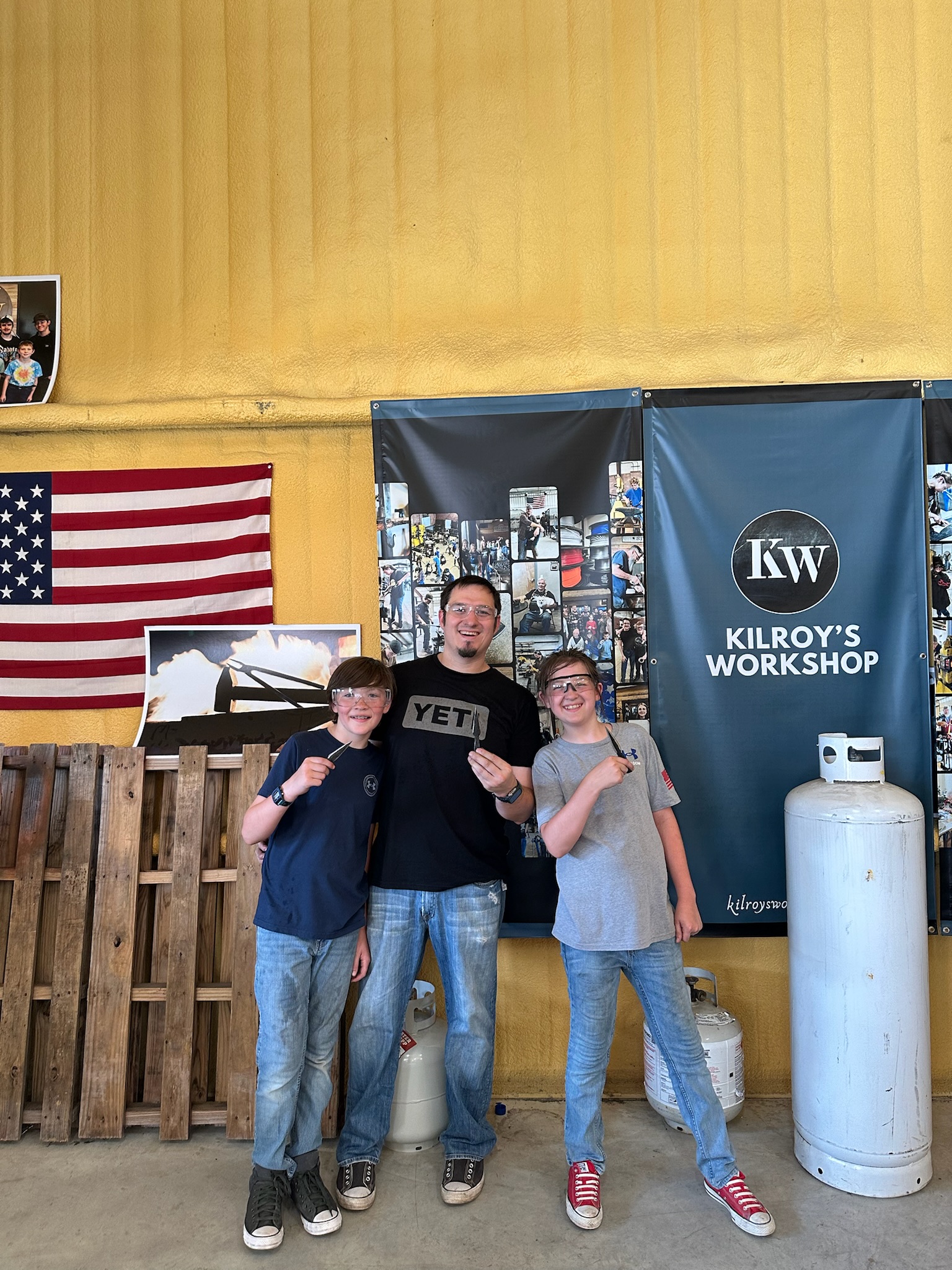 Family at Kilroy's Workshop